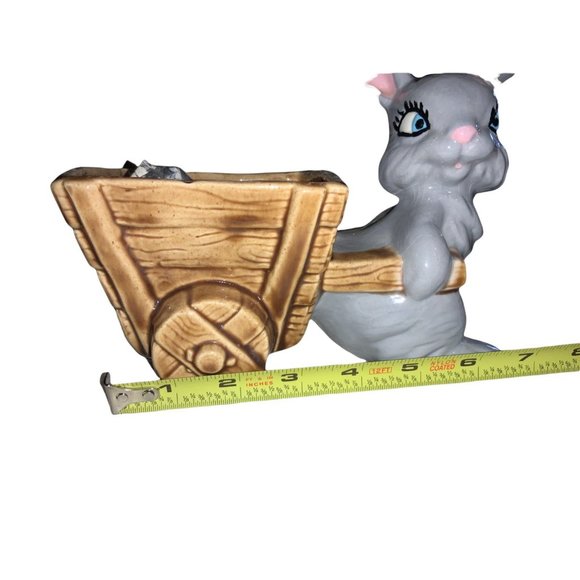 Vintage Ceramic Easter Bunny Pulling Cart  of Eggs - Picture 7 of 12